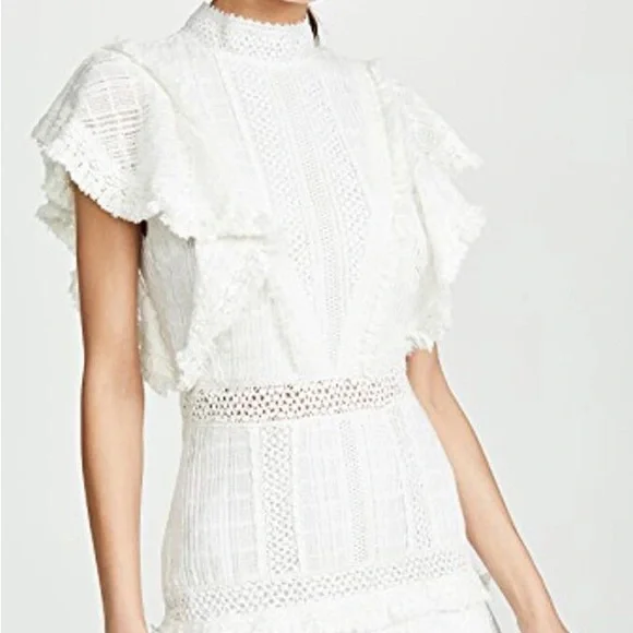 NWT Alice + Olivia Bea tiered ruffle dress size 4 - Picture 2 of 12